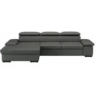 sit&more Ecksofa »Alcudia L-Form«, wahlweise mit Bettfunktion grau