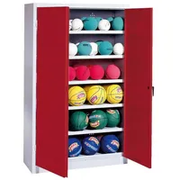 C+P Ballschrank mit Vollblech-Flügeltüren (Typ 3). HxBxT 195x120x40 cm