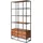 Tikamoon Bücherregal Wandregal 175cm industrieller Stil Materialmix Metall und Massivholz