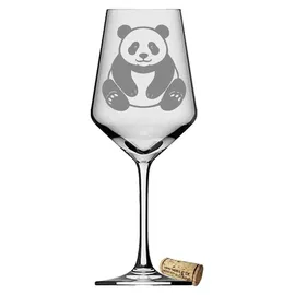 eXODA Weinglas Panda niedlich stilvolles Trinkglas für Weinliebhaber 350 ml