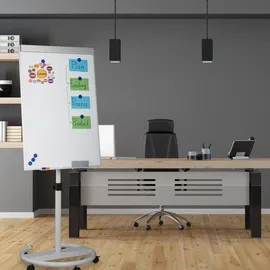 Relaxdays Flipchart 70 x 185 cm Grau/Mehrfarbig