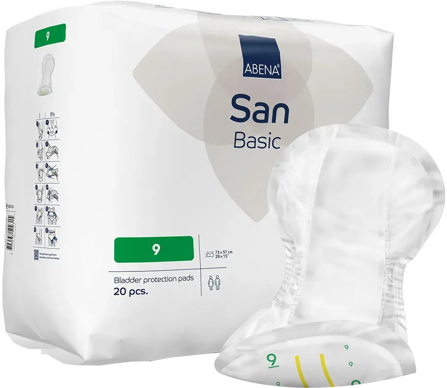 Abena San Basic Inkontinenzvorlagen 9 / 4 x 20 = 80 Stück
