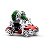 PANDORA Festliches Auto & Weihnachtsbaum aus Sterling-Silber, Moments Collection, kompatibel Moments Armbändern, 792358C01