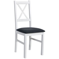 Beautysofa Esszimmerstuhl Stuhl Nilo X (2 Stk. pro Satz) aus Holz mit gepolstertem Sitz (4 St), Beine in: Buche, Sonoma, Stirling, Nussbaum, Schwarz und Weiß