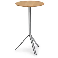 Trio Outdoor Stehtisch klappbar Edelstahl Teak ∅65 cm
