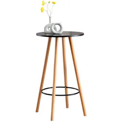 CLP Stehtisch Mijas rund schwarz/natura (rund)