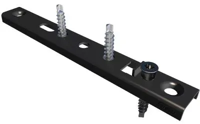 Eurotec Fassadenclip schwarz F115 x 17 mm, 300 St.