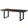 MASSIVMOEBEL24.DE MASSIVMOEBEL24 Baumtisch Mango 200x100x77 grau lackiert / U-Beine anthrazit matt FREEFORM 5 - Grau