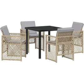 vidaXL Garten Essgruppe 5-tlg. Beige
