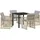 vidaXL Garten Essgruppe 5-tlg. Beige
