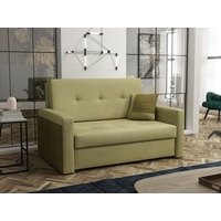 MIRJAN24 Schlafsofa Viva Mel II, mit Bettkasten und Schlaffunktion, 2 Sitzer Polstersofa inkl. Kissen, Wohnlandschaft grün