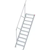 Euroline 510 Treppe 60° 600mm Stufenbreite 10 Stufen Alu gerieft