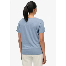 Superdry STUDIOS SLUB EMB VEE TEE Blau L