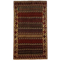 Orientteppich Perserteppich Gabbeh 187 x 110 cm, Borento, rechteckig, Handgeknüpft rot