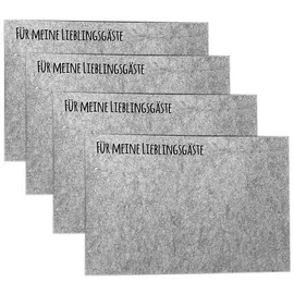 Mojawo Platzset 4er Platzset Tischset Platzdeckchen Untersetzer Platzmatten Filz