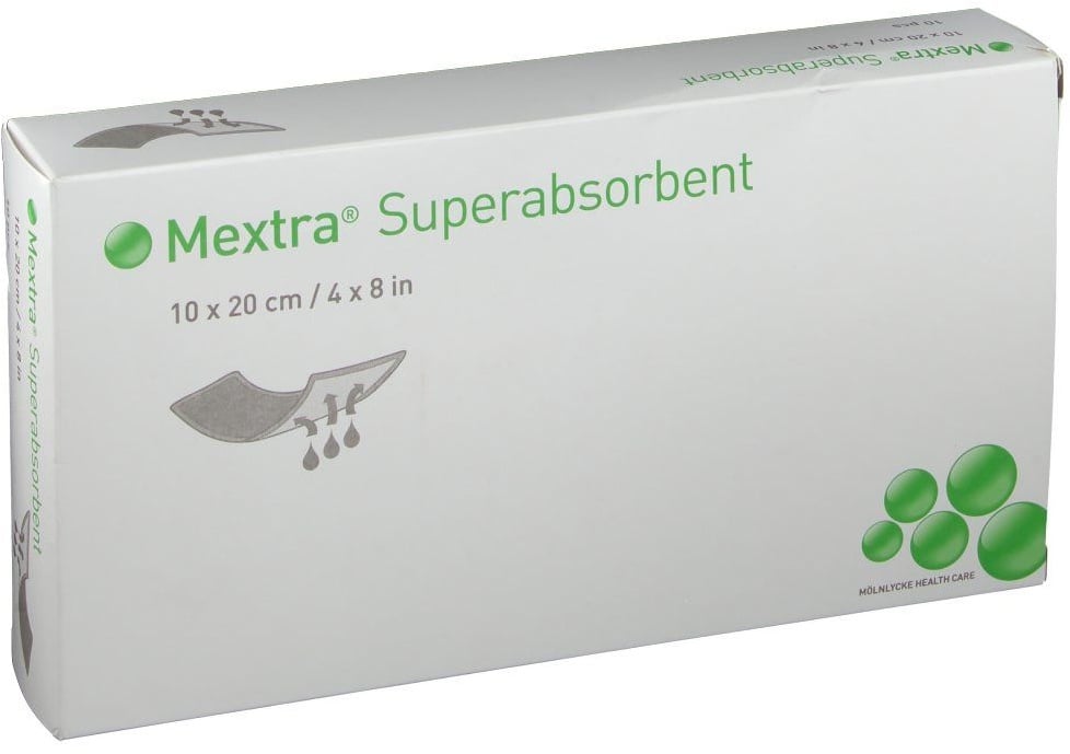 Mextra® Superabsorbant 10 x 20 cm 10 pc(s) Compresses