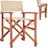 CASARIA Regiestuhl Gartenstuhl 54 x 54 x 87 cm beige/weiß 2 St.
