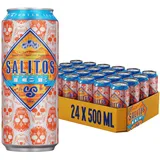 SALITOS ICE, 24 x 0,5l Einweg-Dosen Mischgetränk, Biermischgetränk mit spritzigem Lemon-Geschmack, 5,2% Vol. – der ideale Begleiter für chillige Abende mit Freunden