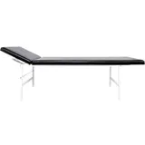 Söhngen Untersuchungsliege Stahlrohr, Kopfteil verstellbar, 200 x 70 x 65 cm, schwarz,