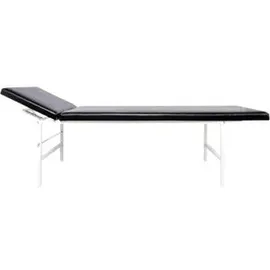 Söhngen Untersuchungsliege Stahlrohr, Kopfteil verstellbar, 200 x 70 x 65 cm, schwarz,