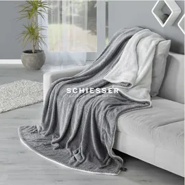 SCHIESSER Sherpa-Decke Elsa | 150 x 200 cm | Dunkelgrau