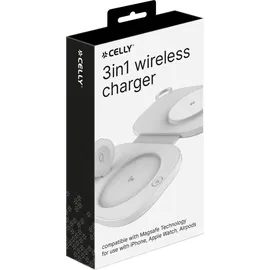 CELLY MAGPOCKET3IN1WH, USB, MagSafe Weiß