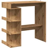 vidaXL Bartisch mit Regal Artisan-Eiche 100x48x101,5 cm