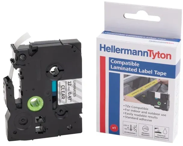 HellermannTyton Beschriftungsband Etikett HTZ131-PET-BK/CL