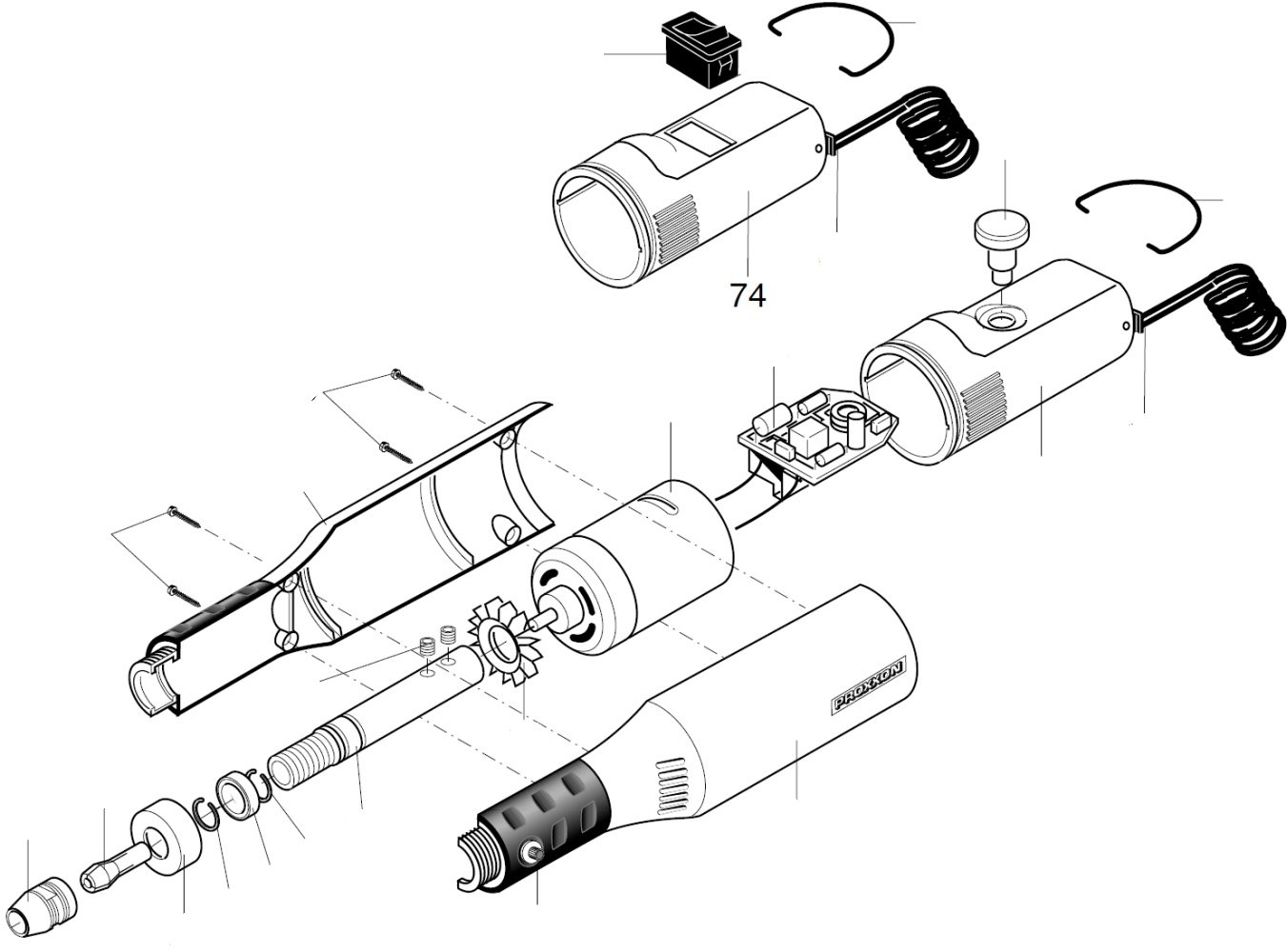 PROXXON 28500-74 Gehäusekappe für MICROMOT 40 50