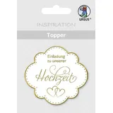 Buntpapierfabrik Ludwig Bähr Topper Einladung zu unserer Hochzeit weiß/gold