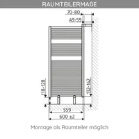 Schulte Raumteiler Montageset weiss