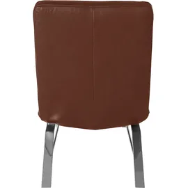W.Schillig Relaxliege daily dreams Leder/Polyester 65 x 91 x 170 cm Braun mit Kissen