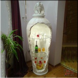 Regal Vitrine Amphore Bar Rundregal Ägyptische Antik Eckvitrine 172 cm Kunstharz