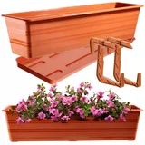 Kadax Blumenkasten 59,5 x 17 x 14 cm Terracotta