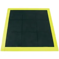 COBA Europe Arbeitsplatzmatte Gummi 0,9 m x 0,9 m schwarz/gelb