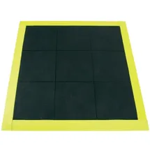 COBA Europe Arbeitsplatzmatte Gummi 0,9 m x 0,9 m schwarz/gelb