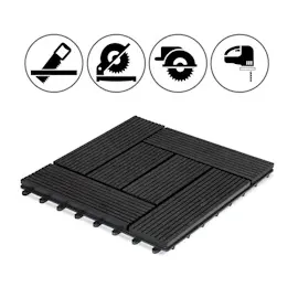 CASARIA WPC Fliesen 11x Mosaik Anthrazit