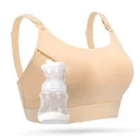 Momcozy Schwangerschafts Still BH, Milchpumpen-BH mit Zusätzlichen BH-Verlängerungen, Umstandsmode Ohne Bügel für Damen, Verstellbarer Still-BH und Freihändiges Abpumpen - L