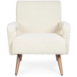 BIZZOTTO Sessel Berna Teddy-Stoff weiß