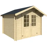 28 mm Gartenhaus Aktion 3x3 m mit Holz Fussboden Gerätehaus Blockhaus Holzhaus