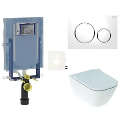 Geberit Smyle Hänge-WC Set zum Einmauern SIKOGEZSMS20
