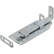 Vormann Türschlossriegel 100mm x 50mm Stahl Blau verzinkt mit Schließblech