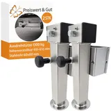 PRO PLUS Anhängerstützen 2x höhenverstellbar 410–655 mm 1300 kg
