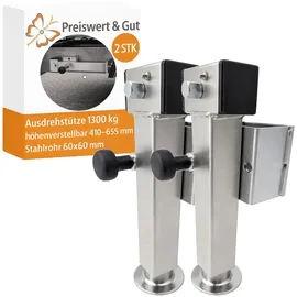 PRO PLUS Anhängerstützen 2x höhenverstellbar 410–655 mm 1300 kg