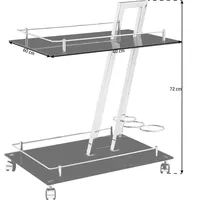 Haku-Möbel HAKU Möbel Servierwagen schwarz 40,0 x 60,0 x 72,0 cm