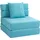 Homcom Schlafsessel 2-in-1 Polyester 70 x 61 x 70 cm Blau mit Kissen