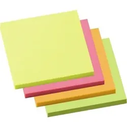 Haftnotiz 5836 75x75mm neonfarben 4er-Pack - neonfarben