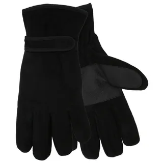 Fleece-Handschuhe für Herren, mit Thinsulate gefüttert, griffige Handflächen, schwarz Gr. Medium / Large, schwarz - M