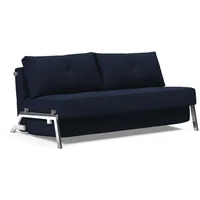 Schlafsofa INNOVATION LIVING TM "Cubed Klappsofa, hochwertige Schlaffunktion, Design und extra Komfort" Sofas Gr. B/H/T: 165cm x 79cm x 103cm, Webstoff, 160x200, blau Frontauszug, sehr platzsparend, abgewinkelt Sitzen, waagerecht liegen