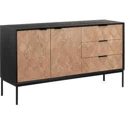 Sideboard Milano Schwarz/Esche furniert